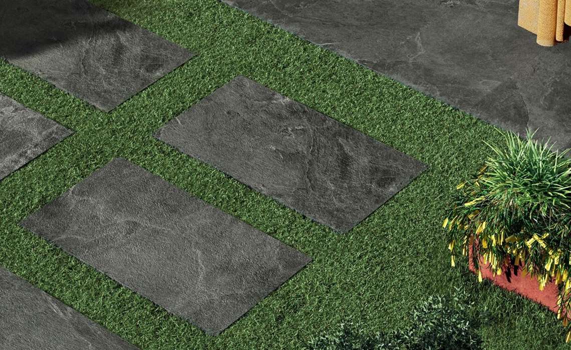 Grès cérame 20 mm & pierres naturelles