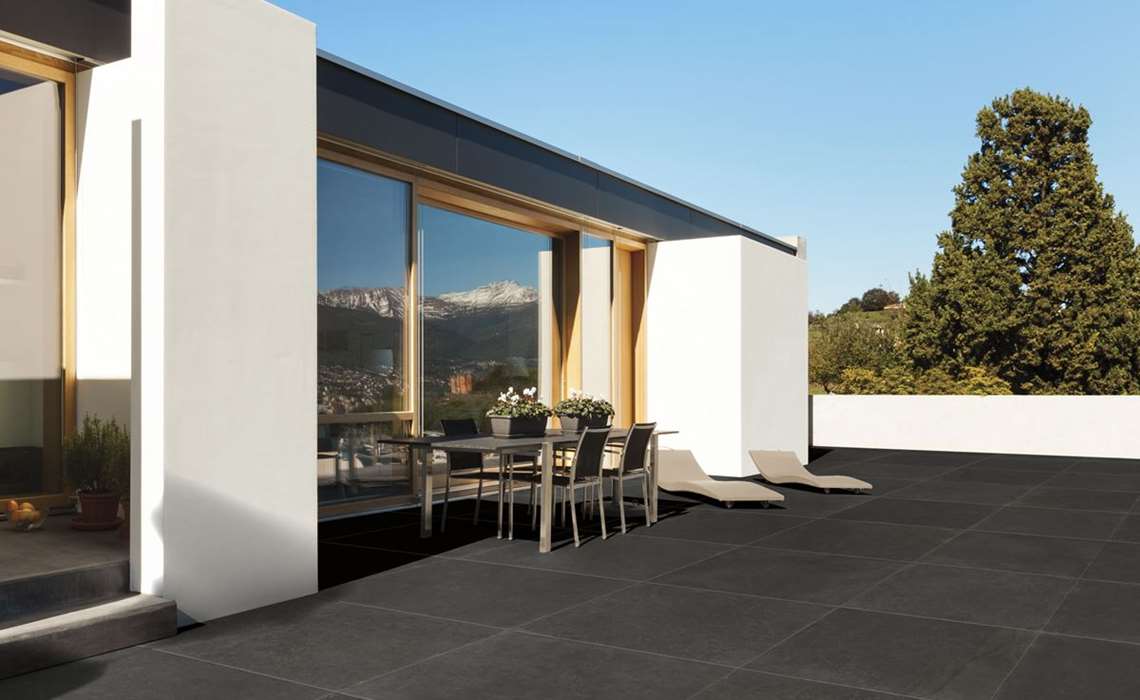 Grès cérame 20 mm & pierres naturelles