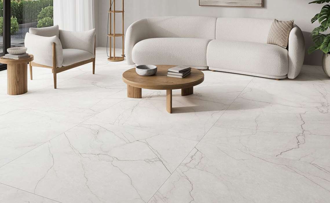 Carrelage sol imitation marbre mat