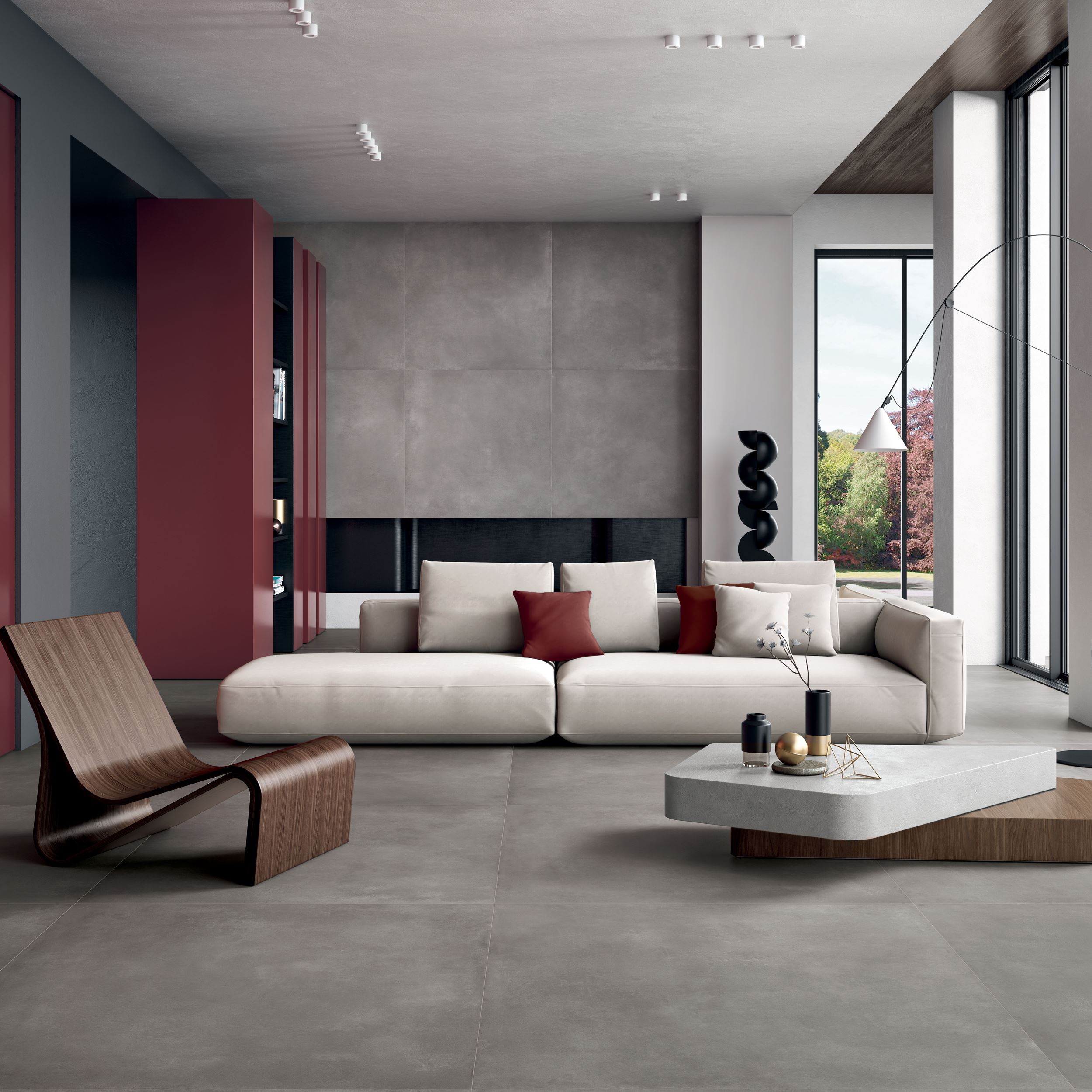 Carrelage imitation béton